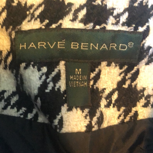 Vintage Harvé Benard Houndstooth Jacket Cape Single Button - Picture 7 of 8